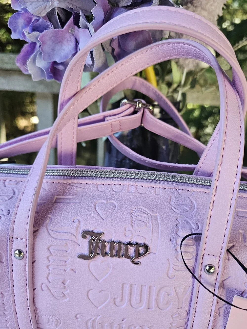 Nwt Juicy Couture Mini Barrel Light Pink Embossed Crossbody Satchel